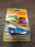 Vtg NOS 1972 Matchbox Superfast #42 Tyre Fryer Diecast Car Orig Display Pack