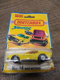 Vtg NOS 1972 Matchbox Superfast #44 Boss Mustang Diecast Car Orig Display Pack