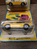 Vtg NOS 2 Pc 1975 Matchbox Superfast Diecast #6 Mercedes Tourer Lot Orig Pack