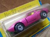 Vtg NOS 1972 Matchbox #32 Maserati Bora Diecast Toy Car England Orig Pack