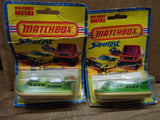 Vtg NOS 2 Pc 1976 Matchbox Superfast Diecast #2 Green Hovercraft Lot Orig Pack
