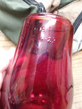 Vtg Dietz Loc Nob Ruby Red Fitzall, 12-4-23 Kerosene Lantern Globe 6.75 inch