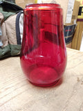 Vtg Dietz Loc Nob Ruby Red Fitzall, 12-4-23 Kerosene Lantern Globe 6.75 inch