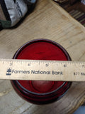 Vtg Dietz Loc Nob Ruby Red Fitzall, 12-4-23 Kerosene Lantern Globe 6.75 inch