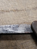 Vtg Antique The Bindley Hardware Co Warranted Straight Razor With Jimps Germany