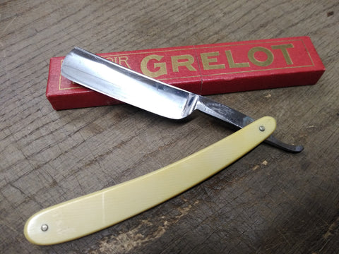 Vtg Antique George Iebberson Straight Razor Nice Scales Blade Jimps and Box!