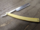 Vtg Antique Alwin Straight Razor With Nice Scales Blade Jimps and Box!