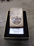 Vtg 1994 Brushed Brass Zippo Lighter Select Trading Co Tobaccoville NC w/Box!
