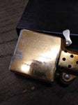 Vtg 1994 Brushed Brass Zippo Lighter Select Trading Co Tobaccoville NC w/Box!