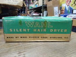 Vtg 50's WAHL Model G Silent Hair Dryer Art Deco Bakelite Original Box Works!