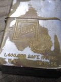 Vtg 1958 Zippo Cigarette Lighter 2517191 Dravo Green Cross For Safety 1955 1956