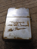 Vtg 1958 Zippo Cigarette Lighter 2517191 Dravo Green Cross For Safety 1955 1956