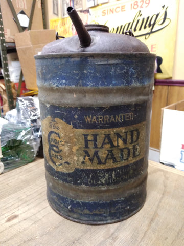Vtg Delphos Warranted Hand Made Choice Cans Service Station Gas Oil Water Ohio