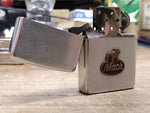 Vtg 1974 Zippo Cigarette Lighter Mack Bulldog Logo Brushed Chrome Nice Snap USA!