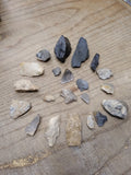 21 Piece Pennsylvania Native American Arrowheads Artifacts Tool Shards Lot