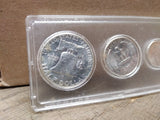 Vtg 1963 90% Silver 5 Coin Year Set Collection in Whitman Plastic Holder