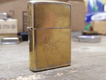 Vtg 1999 Zippo Cigarette Lighter Engraved Rose Flower Gold Plated Bradford Pa US