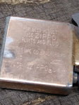 Vtg 1999 Zippo Cigarette Lighter Engraved Rose Flower Gold Plated Bradford Pa US