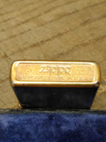 Vtg 1999 Zippo Cigarette Lighter Engraved Rose Flower Gold Plated Bradford Pa US