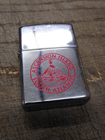 Vtg 1998 Zippo Cigarette Lighter Ascension Island South Atlantic Bradford Pa USA