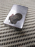 Vtg 1993 Zippo Cigarette Lighter Strutting Turkey Brushed Chrome Nice Made USA!