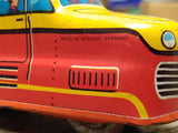 Vtg 1960's Wind Up Tin Toy Train with Key Lithograph Made In West Germany Repair