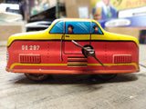 Vtg 1960's Wind Up Tin Toy Train with Key Lithograph Made In West Germany Repair