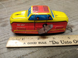 Vtg 1960's Wind Up Tin Toy Train with Key Lithograph Made In West Germany Repair