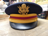 US Army Dress Blues Company Grade Officers Flight Ace Service Hat Rain Cover S 7