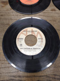 Vtg 6 Pc 45 RPM Record Lot Toto Capt & Tennille H Alpert Raspberries Association