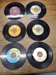 Vtg 6 Pc 45 RPM Record Lot Donny & Marie Osmond Carole King Tom Jones G Baker