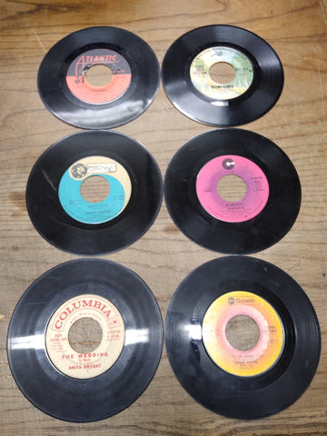 Vtg 6 Pc 45 RPM Record Lot Anita Bryant Bobby Vinton Donny Osmond S Sledge Abba