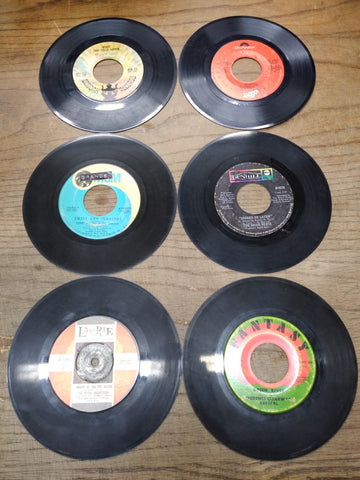 Vtg 6 Pc 45 RPM Record Lot Royal Guardsmen Creedence Clearwater Brooklyn Bridge