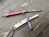 Vtg 2 Pc Mini Folding Pocket Knife Lot Smoke Hole Cavern W Virginia Hammer Brand