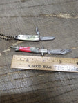 Vtg 2 Pc Mini Folding Pocket Knife Lot Smoke Hole Cavern W Virginia Hammer Brand