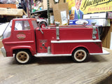 Vtg 1960's Tonka Gas Turbine Pumper Fire Truck Pressed Steel Red w/Ladder & Hose