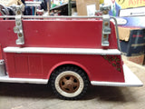 Vtg 1960's Tonka Gas Turbine Pumper Fire Truck Pressed Steel Red w/Ladder & Hose