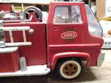 Vtg 1960's Tonka Gas Turbine Pumper Fire Truck Pressed Steel Red w/Ladder & Hose