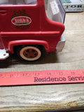 Vtg 1960's Tonka Gas Turbine Pumper Fire Truck Pressed Steel Red w/Ladder & Hose