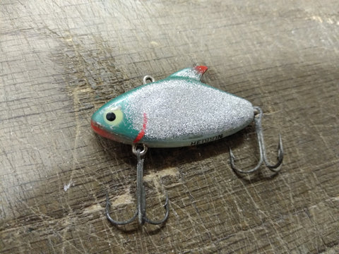 Vtg Heddon Super Sonic Silver Sparkled Fresh Water Fishing Lure