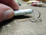 Vtg Heddon Super Sonic Silver Sparkled Fresh Water Fishing Lure