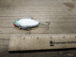 Vtg Heddon Super Sonic Silver Sparkled Fresh Water Fishing Lure