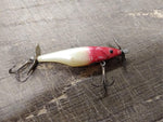 Vtg Creek Chub Streeker Red White Under Water Minnow Fishing Lure