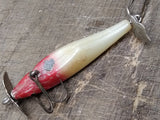 Vtg Creek Chub Streeker Red White Under Water Minnow Fishing Lure