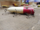 Vtg South Bend Glass Eye Bass Oreno Wood Fishing Lure Plug Fresh Water Top Water