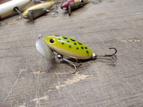 Vtg Fred Arbogast Jitterbug Fishing Lure Plug Fresh Water Floating Top Water
