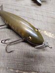 Vtg Creek Chub Wood Glass Eye Injured Minnow Fishing Lure Plug Fresh Water Float