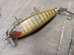Vtg Creek Chub Wood Glass Eye Injured Minnow Fishing Lure Plug Fresh Water Float