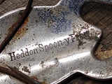 Vtg Heddon Spoon-Y Frog Fishing Lure Pat. Aug 3 26 Fresh Water Metal Treble Hook