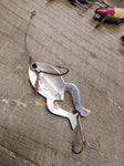 Vtg Heddon Spoon-Y Frog Fishing Lure Pat. Aug 3 26 Fresh Water Metal Treble Hook